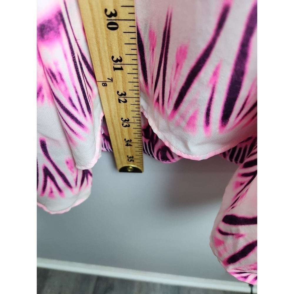 Parker Kita Graphic Racerback Dress, Pop Pink Cosmos sz S silk light wear beach - Picture 13 of 14
